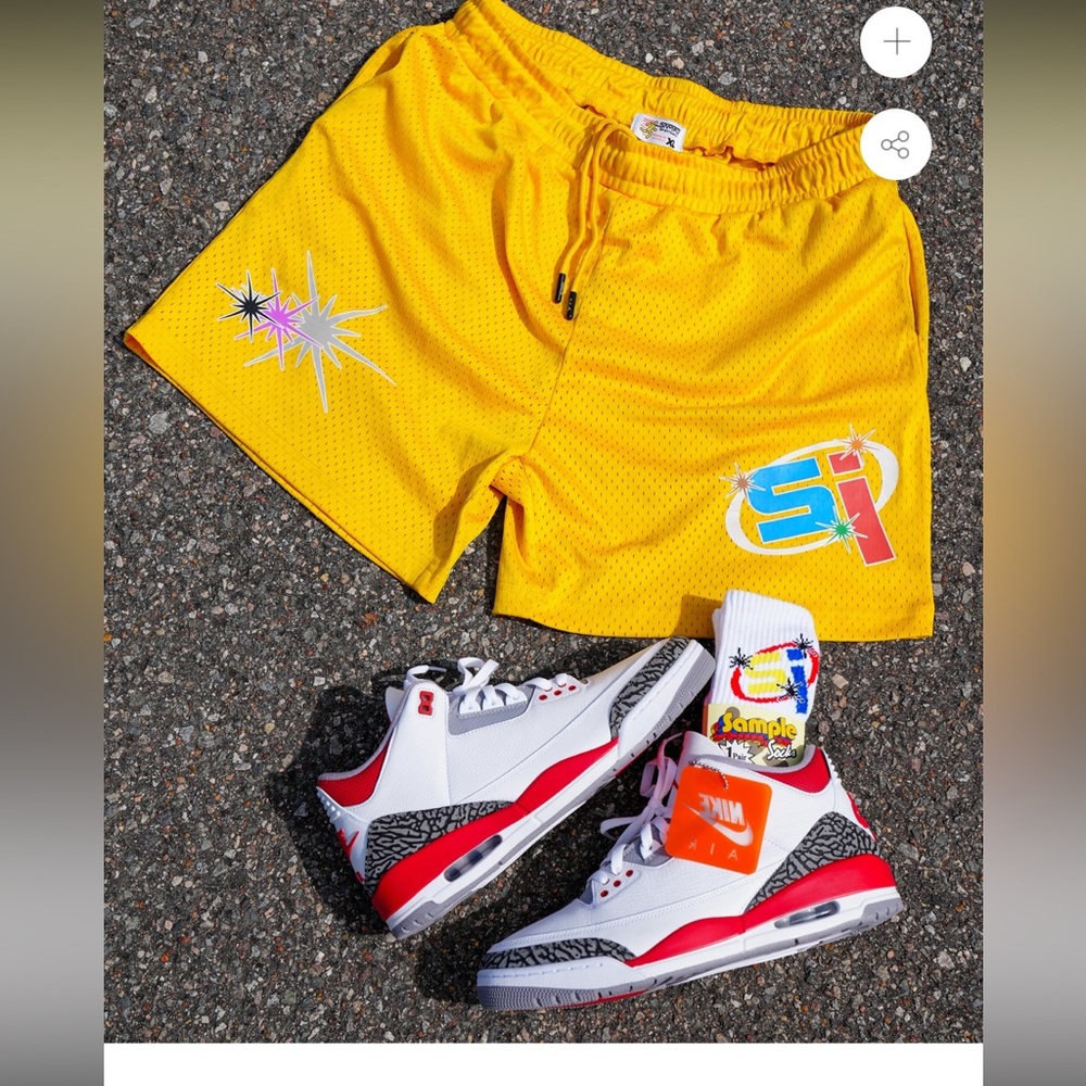 Yellow sample sportswear Graphic Men's Shorts 0199